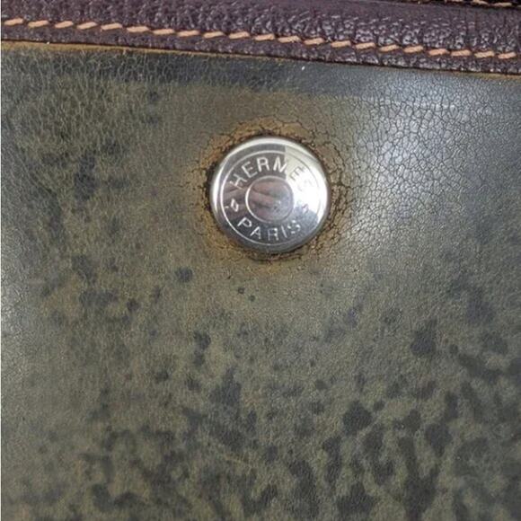Hermes Garden Green Ombre Patina Party Tote Bag with Dust Bag - Picture 5 of 11